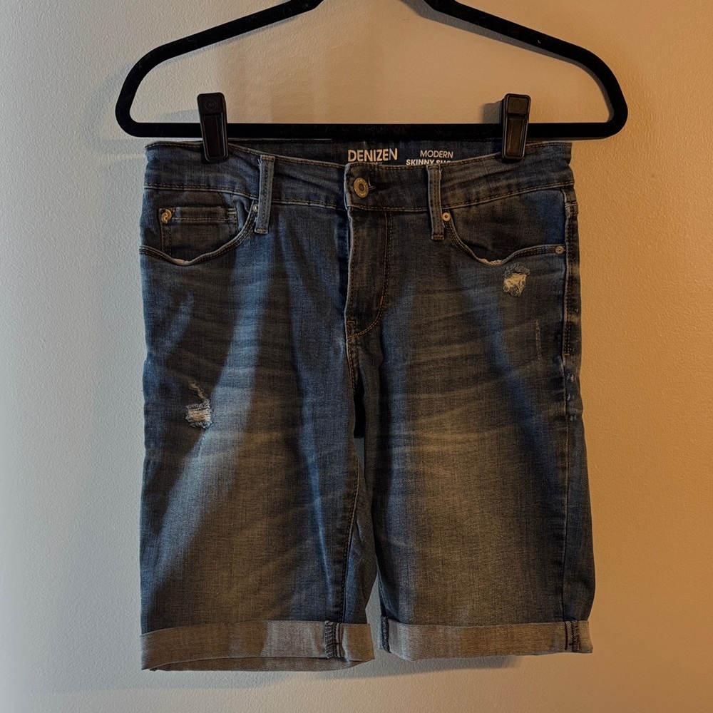 Denizen from Levi's Women’s Distressed Blue Jean Shorts